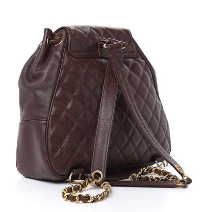 Chanel Caviar Quilted CC Backpack Brown 3 of 12