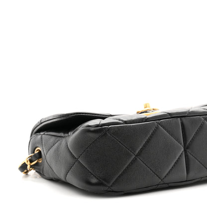 Chanel Lambskin Plexiglass Quilted Coco Love Flap Black 9 of 12