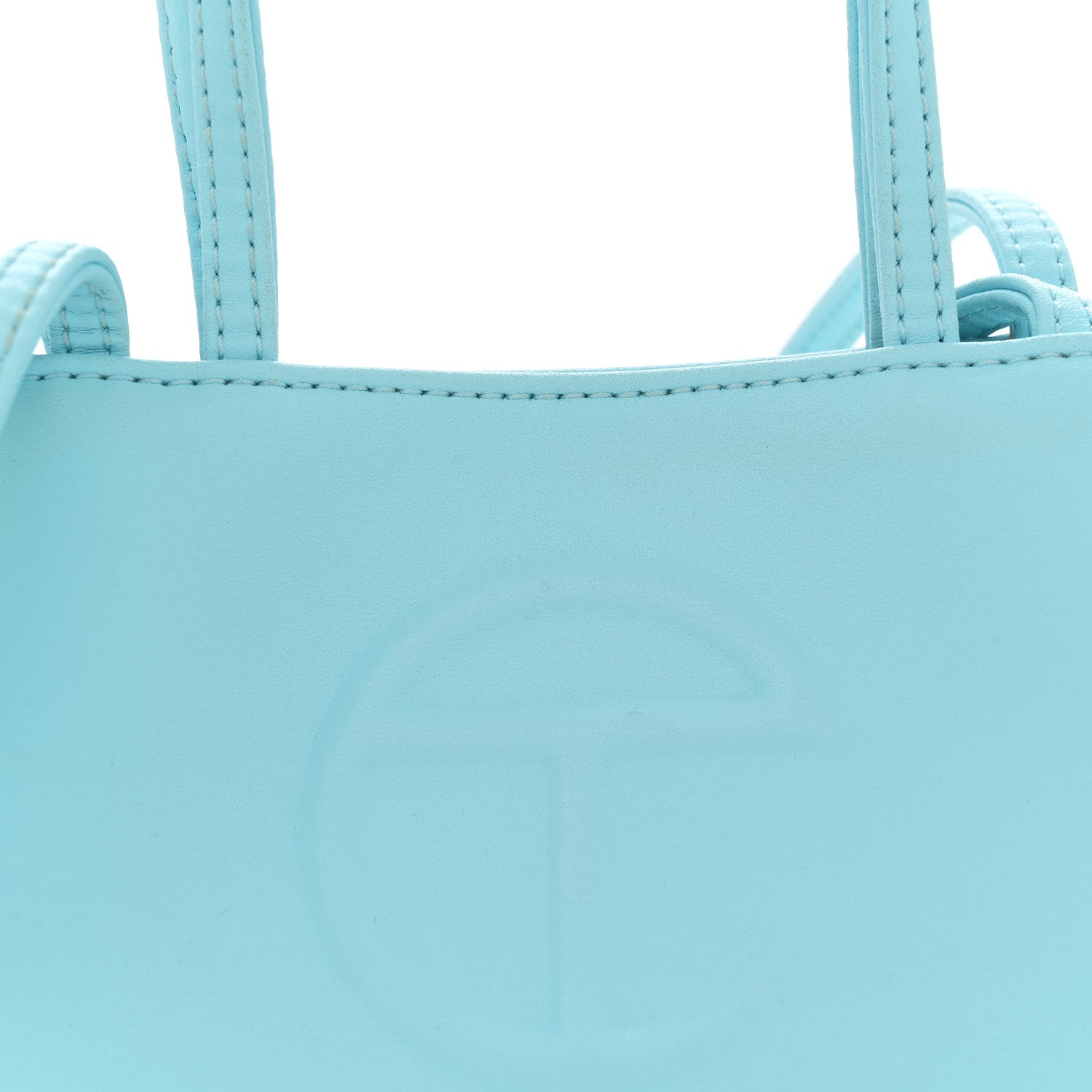 Telfar Vegan Leather Small Shopping Bag Pool Blue 7 of 11
