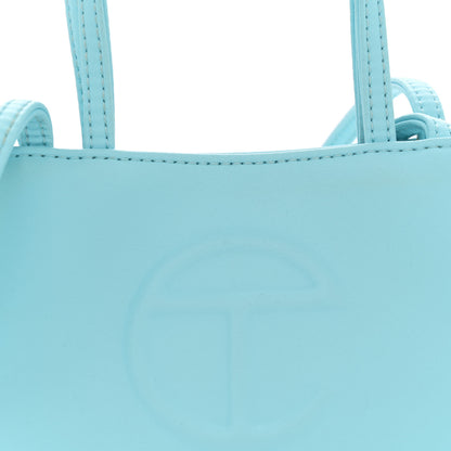 Telfar Vegan Leather Small Shopping Bag Pool Blue 7 of 11