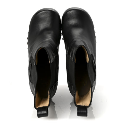 Christian Louboutin Calfskin Studded Joan 130 Booties 37.5 Black 2 of 8