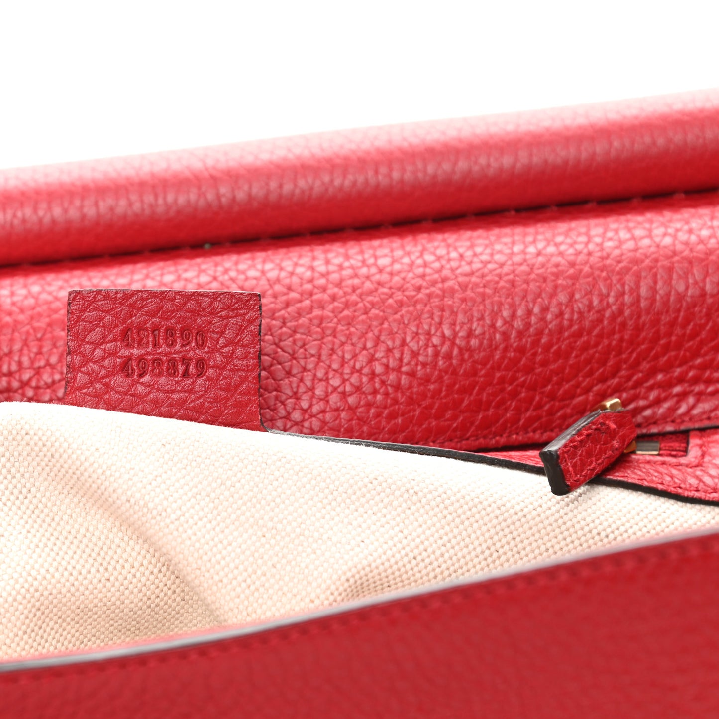 Calfskin Small GG Marmont Top Handle Bag Vulcanic Red