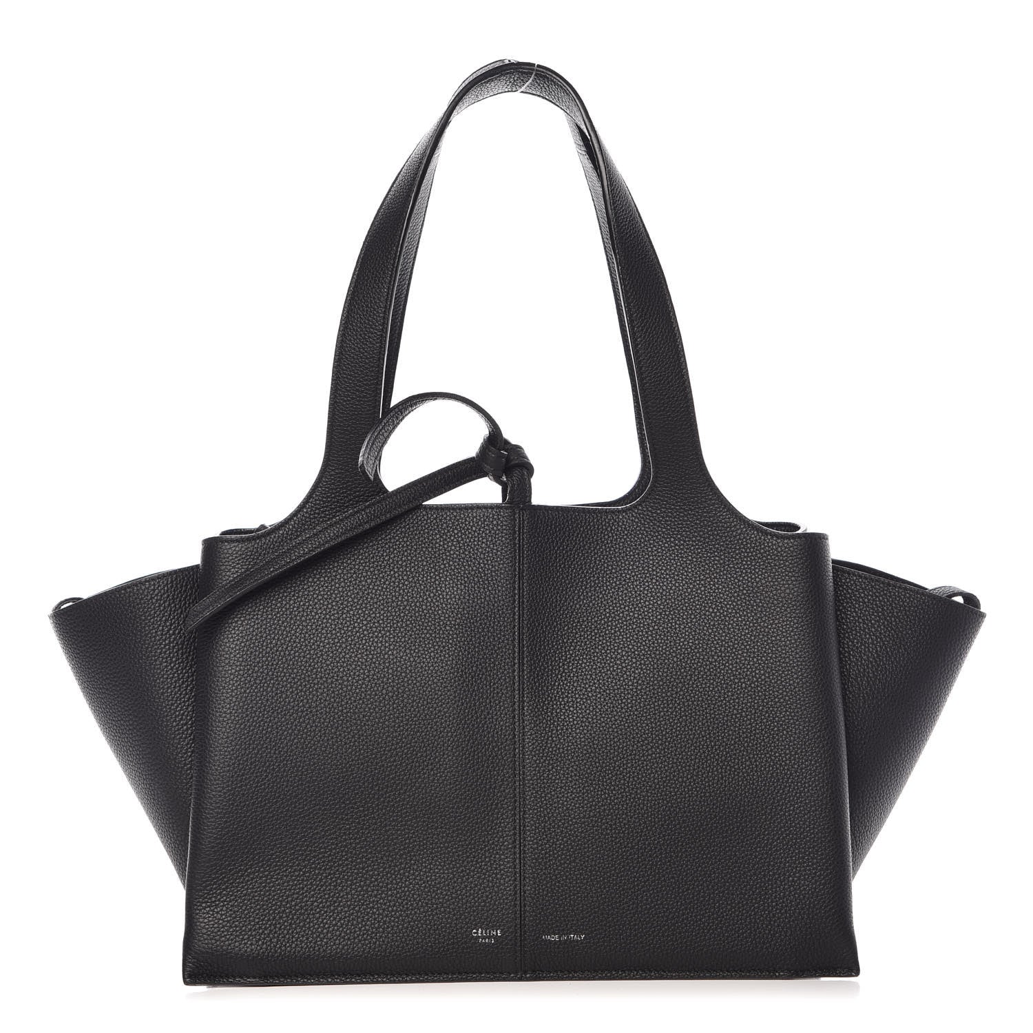 Celine Baby Grained Calfskin Small Tri-Fold Bag Black 1 of 12