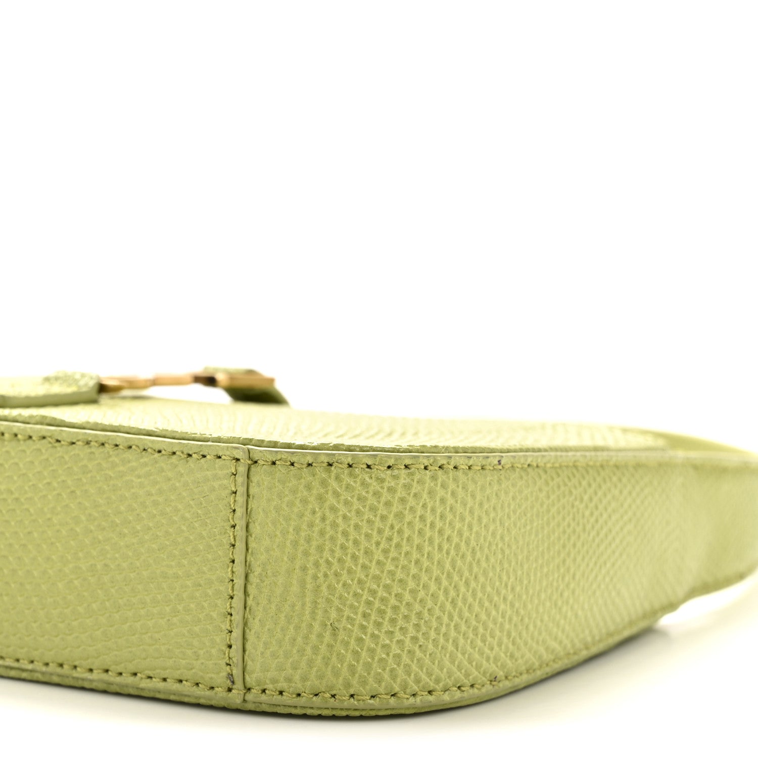 Saint Laurent Calfskin Lizard Embossed Le 5 A 7 Mini Hobo Dull Lime 10 of 11