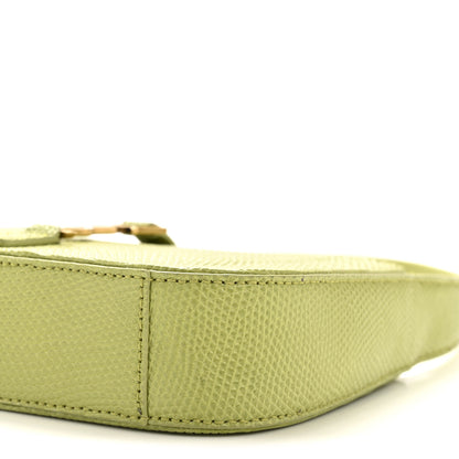 Saint Laurent Calfskin Lizard Embossed Le 5 A 7 Mini Hobo Dull Lime 10 of 11