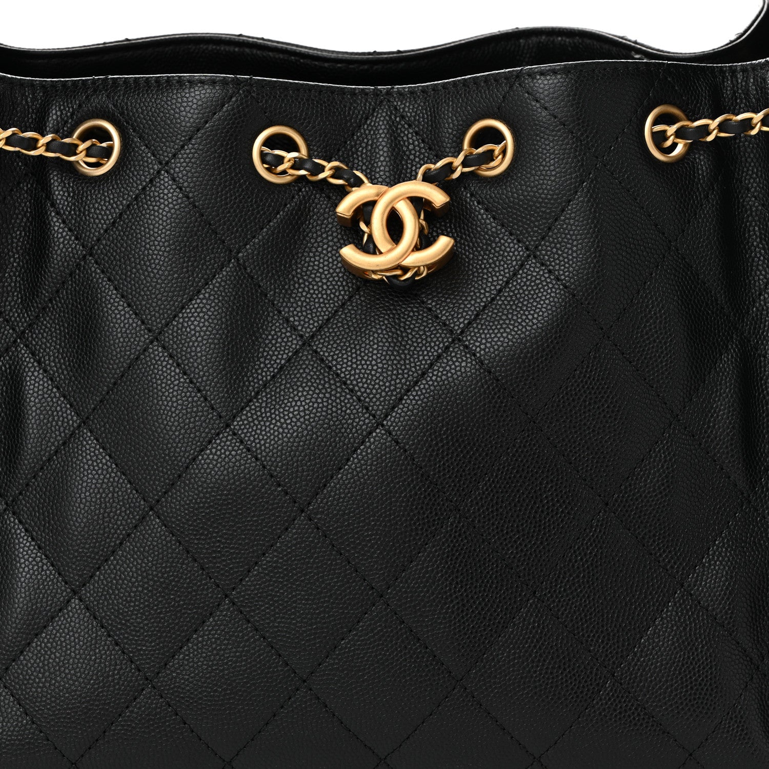 Chanel Caviar Quilted Small Chanel 25 Handbag Black 16 of 19