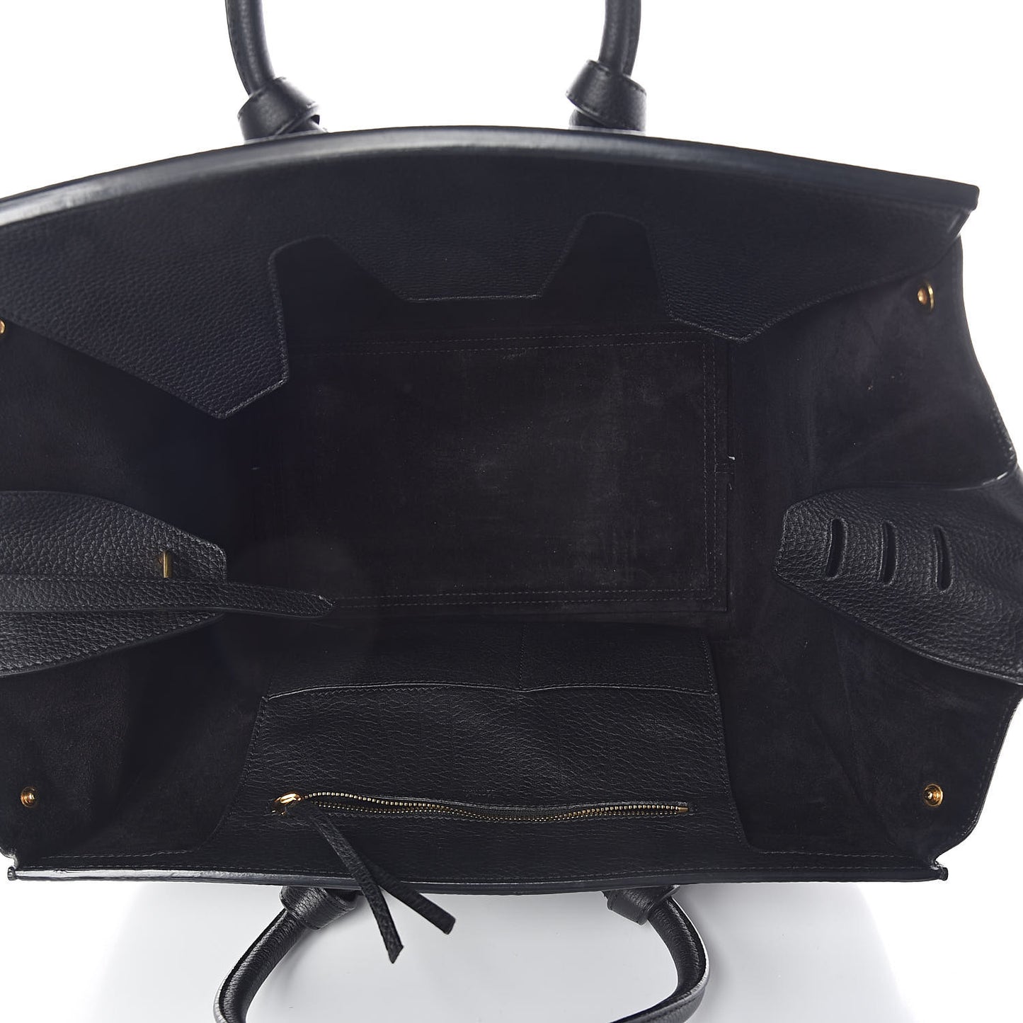 Crisped Calfskin Medium Tie Knot Tote Black