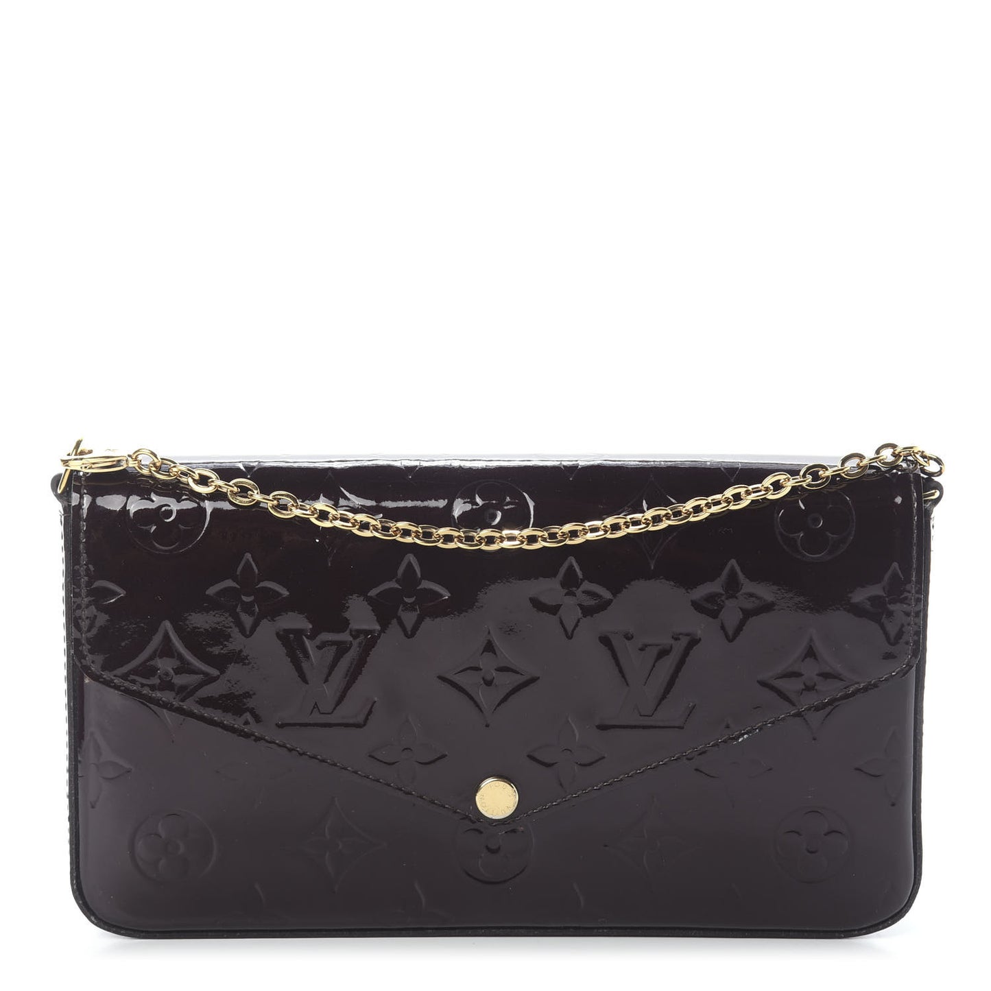 Vernis Pochette Felicie Chain Wallet Amarante