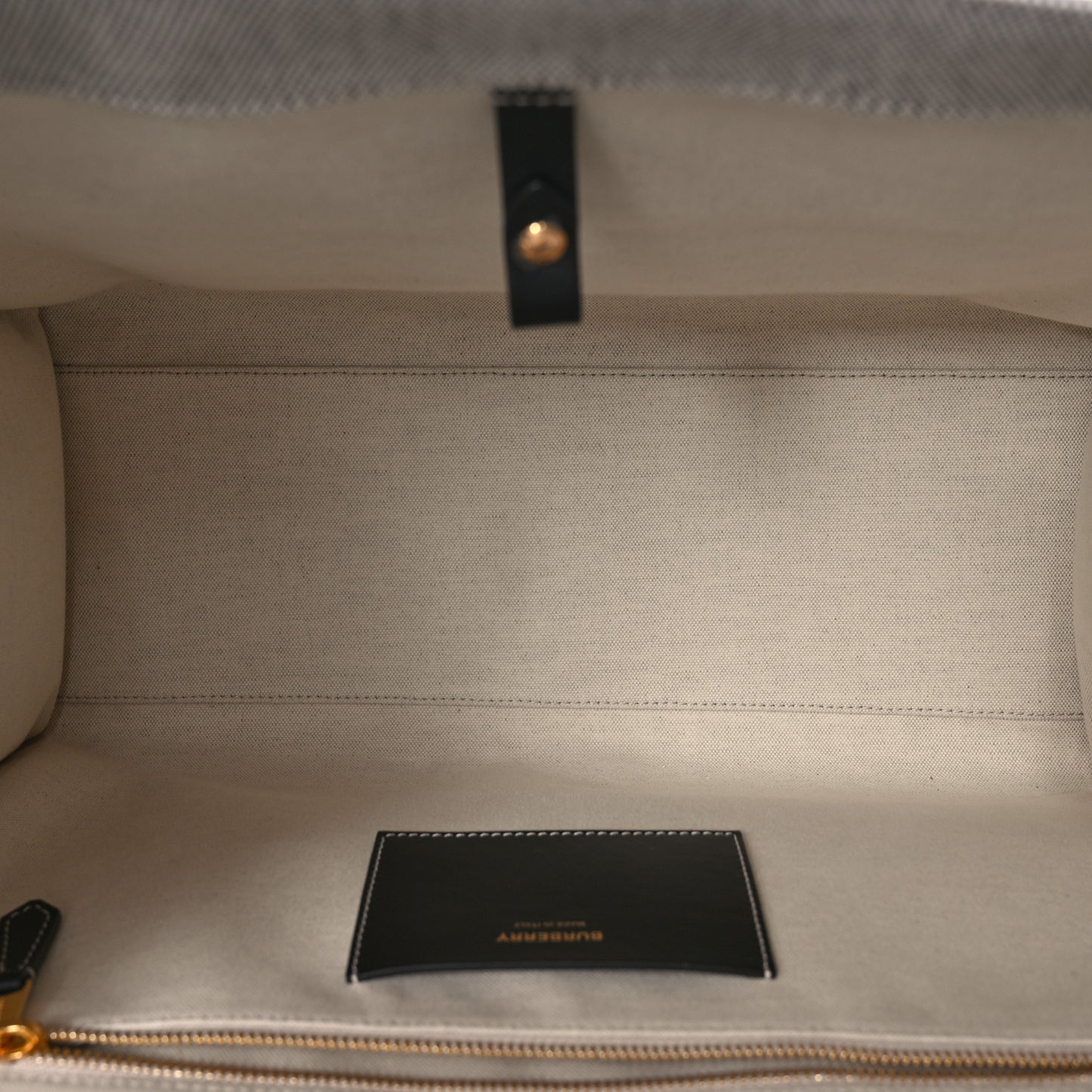 Canvas Smooth Calfskin Medium Two Tone Freya Tote Black