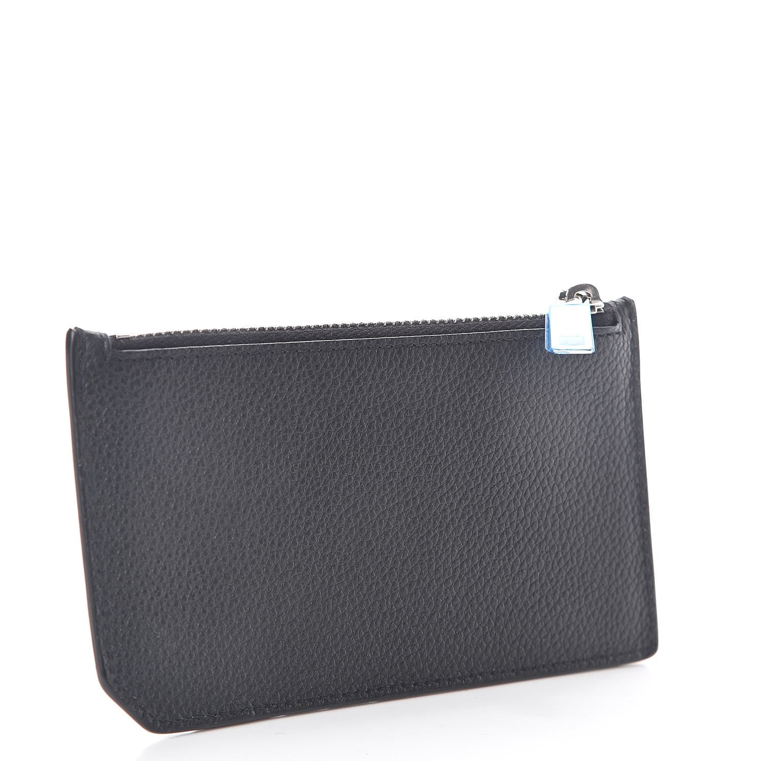 Saint Laurent Grained Calfskin 5 Fragments Zip Pouch Card Holder Black 3 of 6