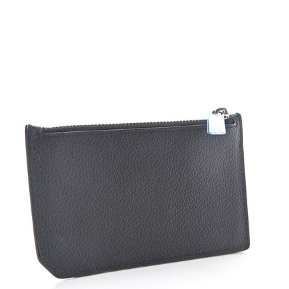 Saint Laurent Grained Calfskin 5 Fragments Zip Pouch Card Holder Black 3 of 6