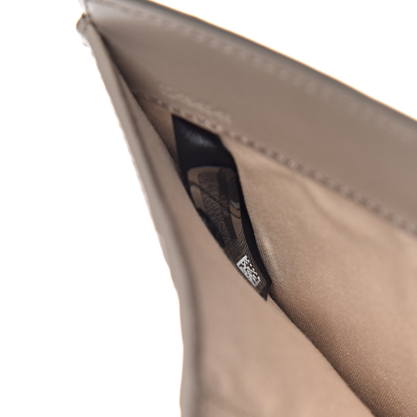 Shiny Calfskin Square Wallet Motty Grey