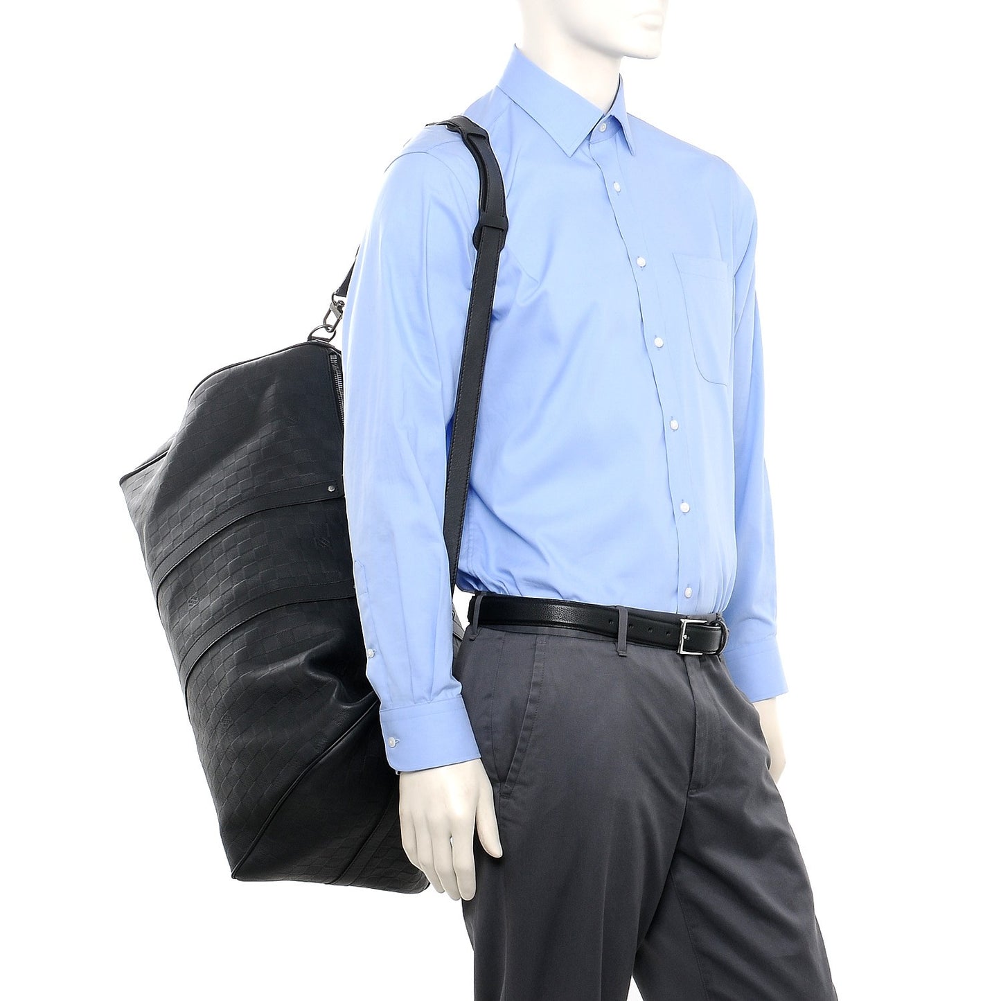 Damier Infini Keepall Bandouliere 55 Onyx
