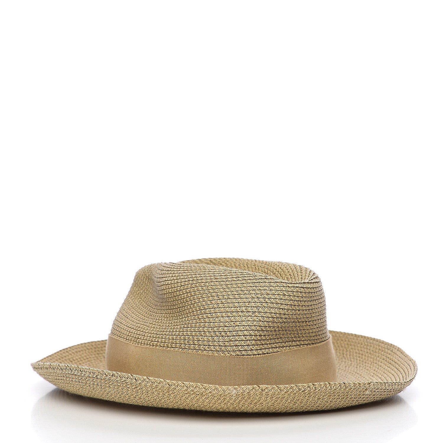 Hermes Straw Grosgrain Hat 58 2 of 4