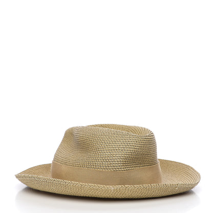 Hermes Straw Grosgrain Hat 58 2 of 4