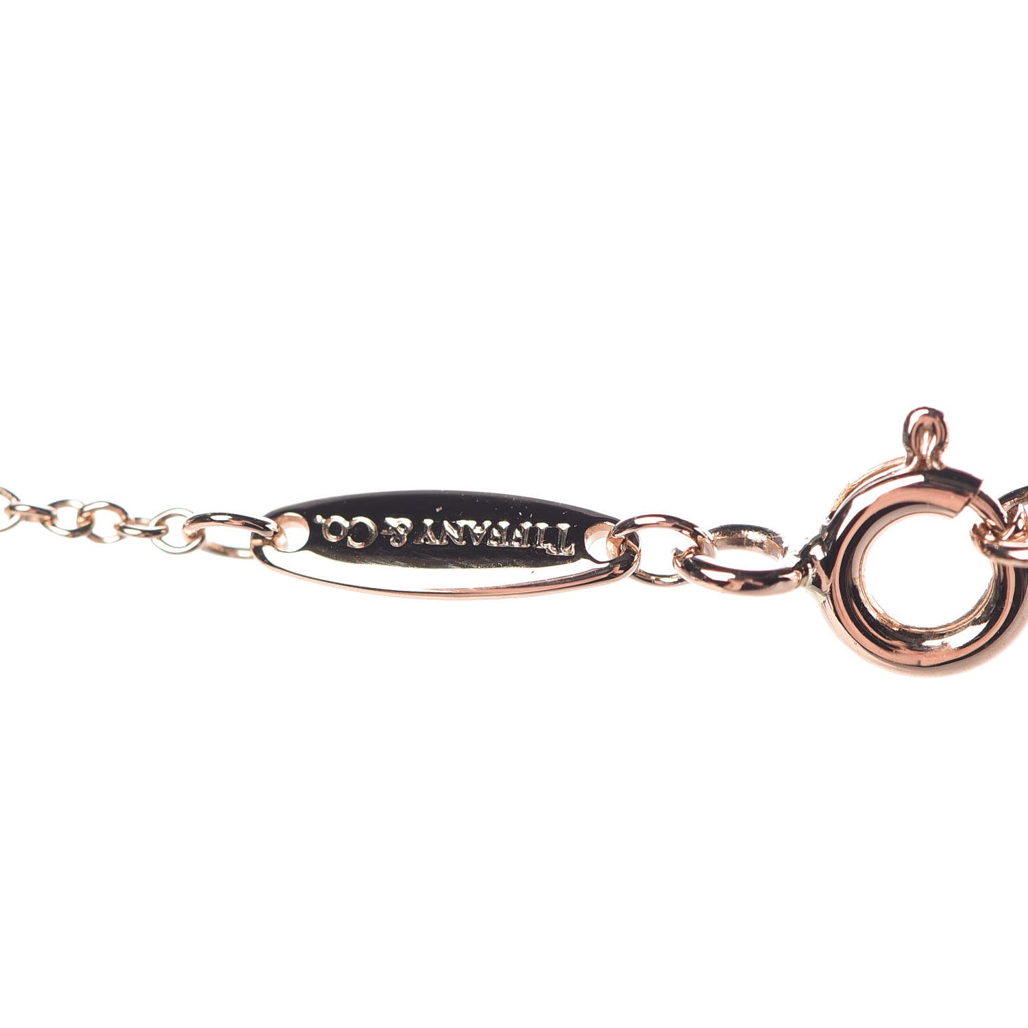 Tiffany 18K Rose Gold Diamond .23ct Elsa Peretti Diamonds by the Yard Pendant Necklace 8 of 9