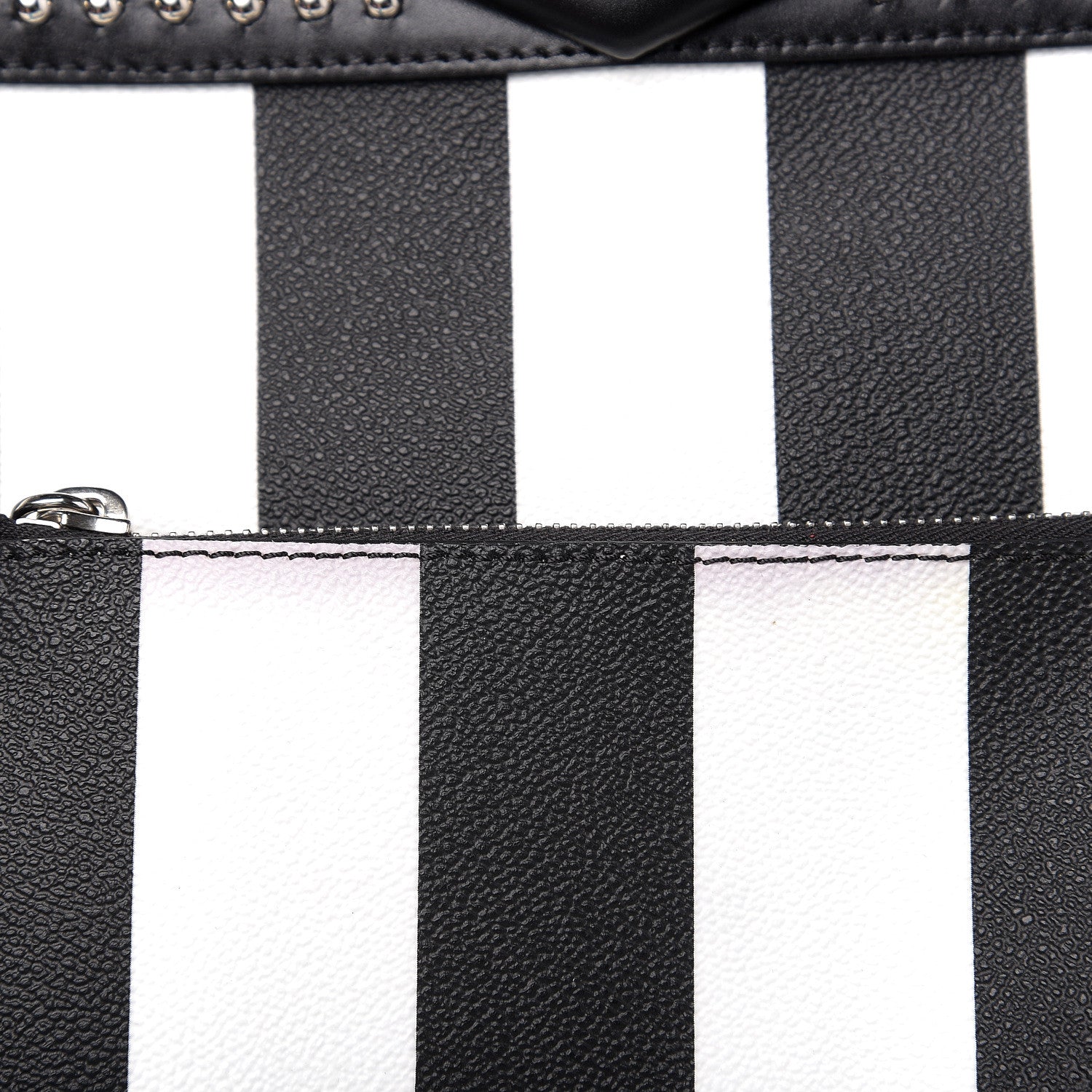 Givenchy Coated Canvas Striped Large Antigona Tote Black White 9 of 15