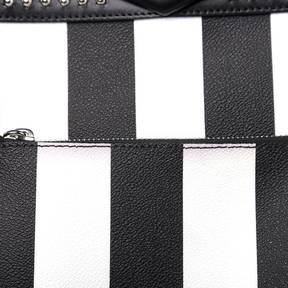Givenchy Coated Canvas Striped Large Antigona Tote Black White 9 of 15