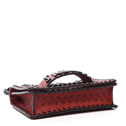 Christian Dior Calfskin Embossed Cannage Studded Mini J'Adior Chain Flap Bag Red 4 of 10