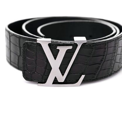 Louis Vuitton Alligator LV Initiales Belt 95 38 Black 6 of 9