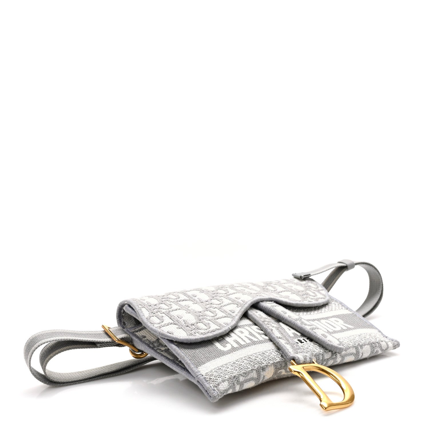 Christian Dior Oblique Saddle Belt Bag Grey 4 of 9