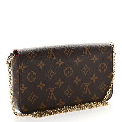 Louis Vuitton Monogram Pochette Felicie Chain Wallet Fuchsia 4 of 10