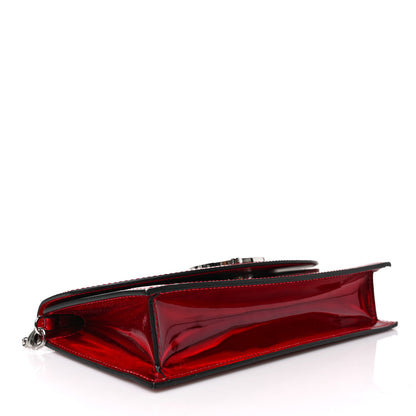 Christian Louboutin Metallic Calfskin Loubi54 Crossbody Clutch Red 4 of 9