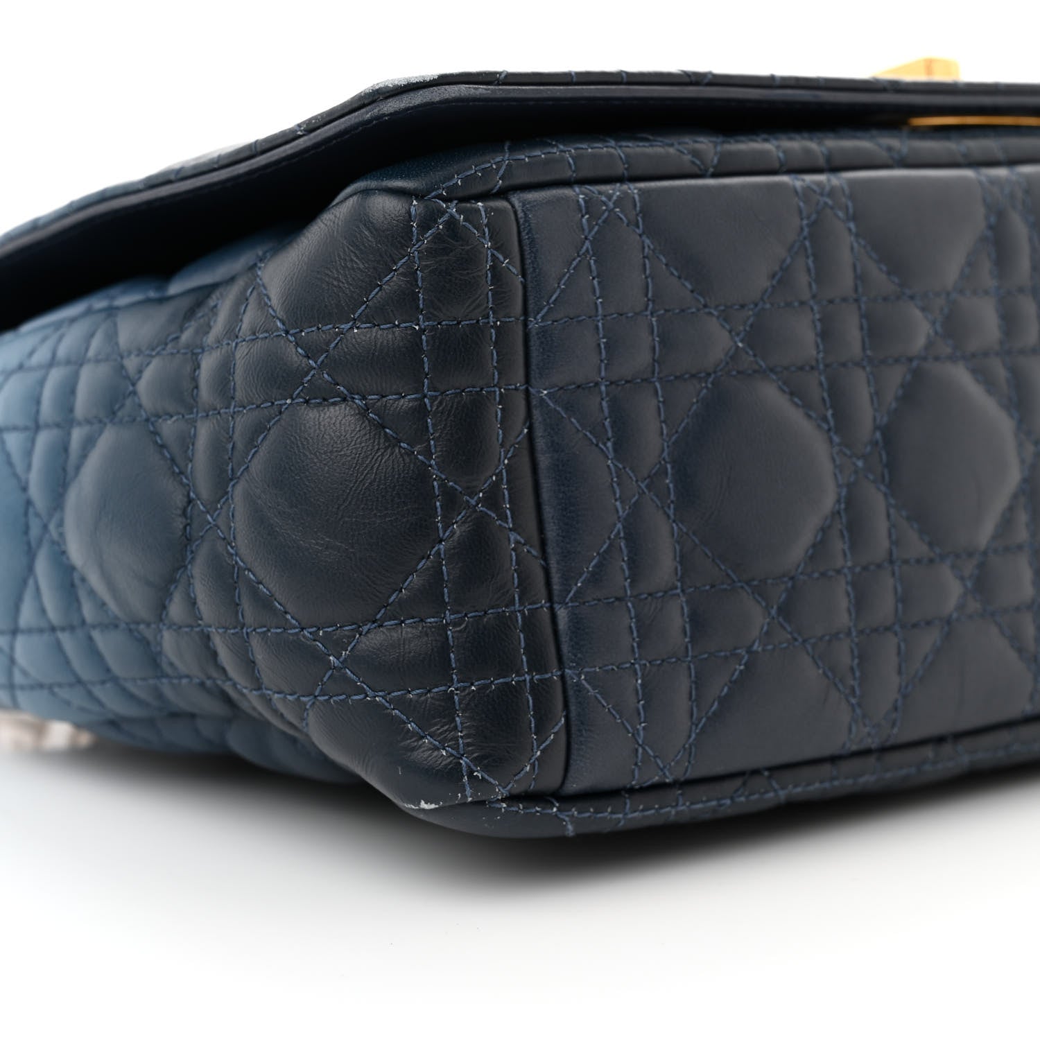 Christian Dior Lambskin Cannage Gradient Large Caro Bag Indigo Blue 9 of 15