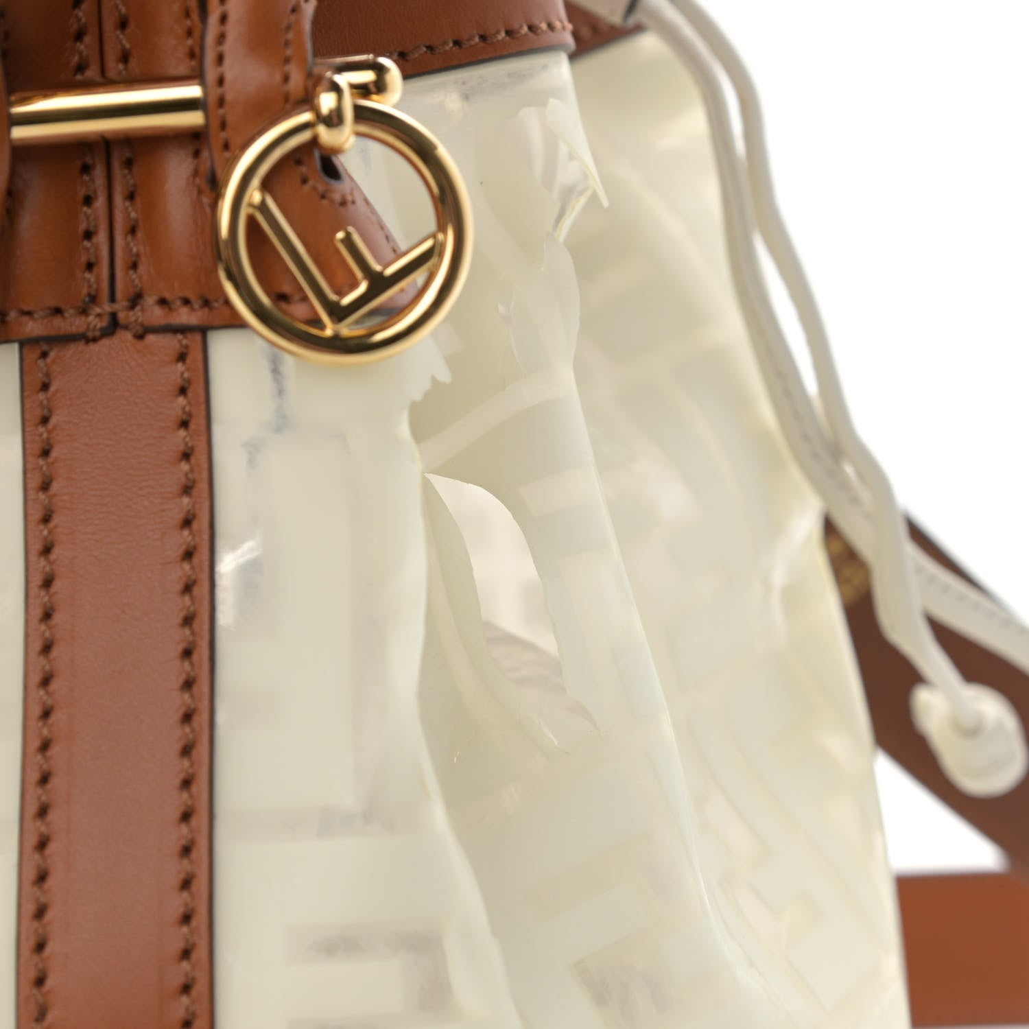 Fendi TPU FF Vitello Aura F is Fendi Grande Mon Tresor Bucket Bag White Cuoio 18 of 21