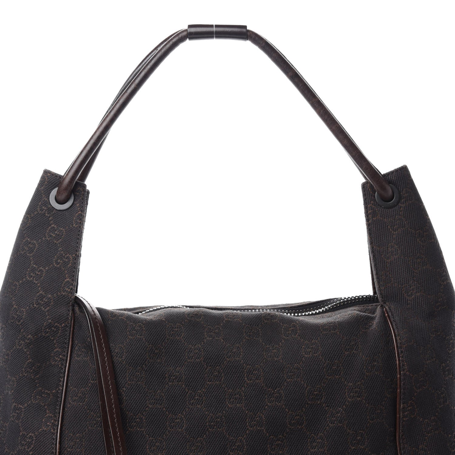 Gucci Canvas Monogram Shoulder Bag Brown 14 of 14
