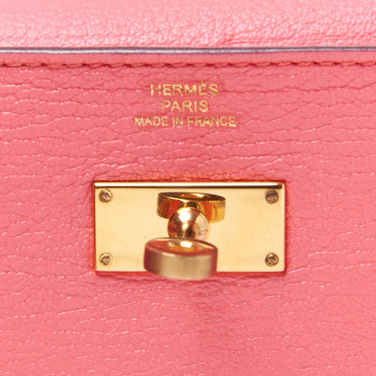 Hermes Chevre Mysore Kelly Longue Wallet Rose Lipstick 10 of 12