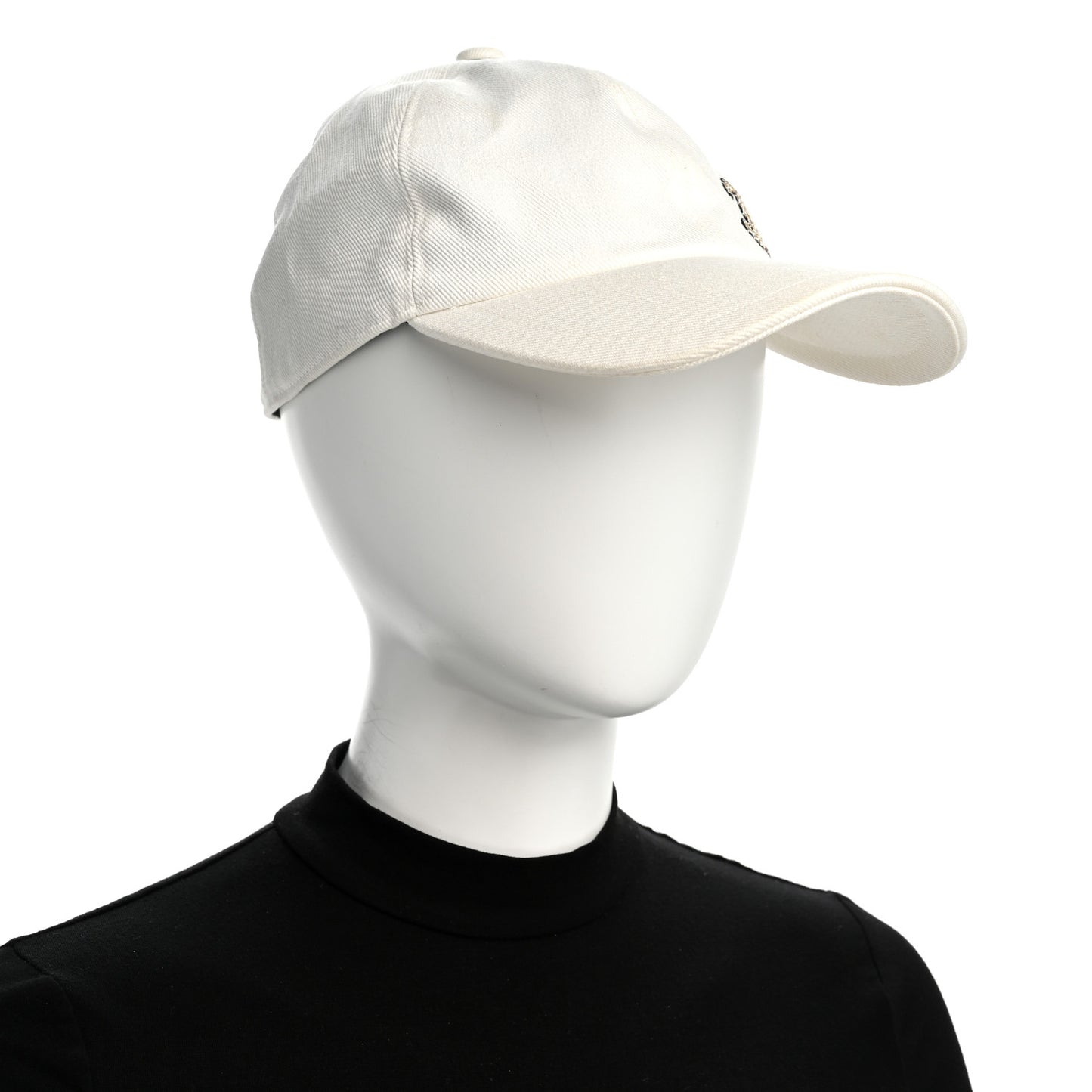 Cotton Sequin CC Cap Hat Ivory