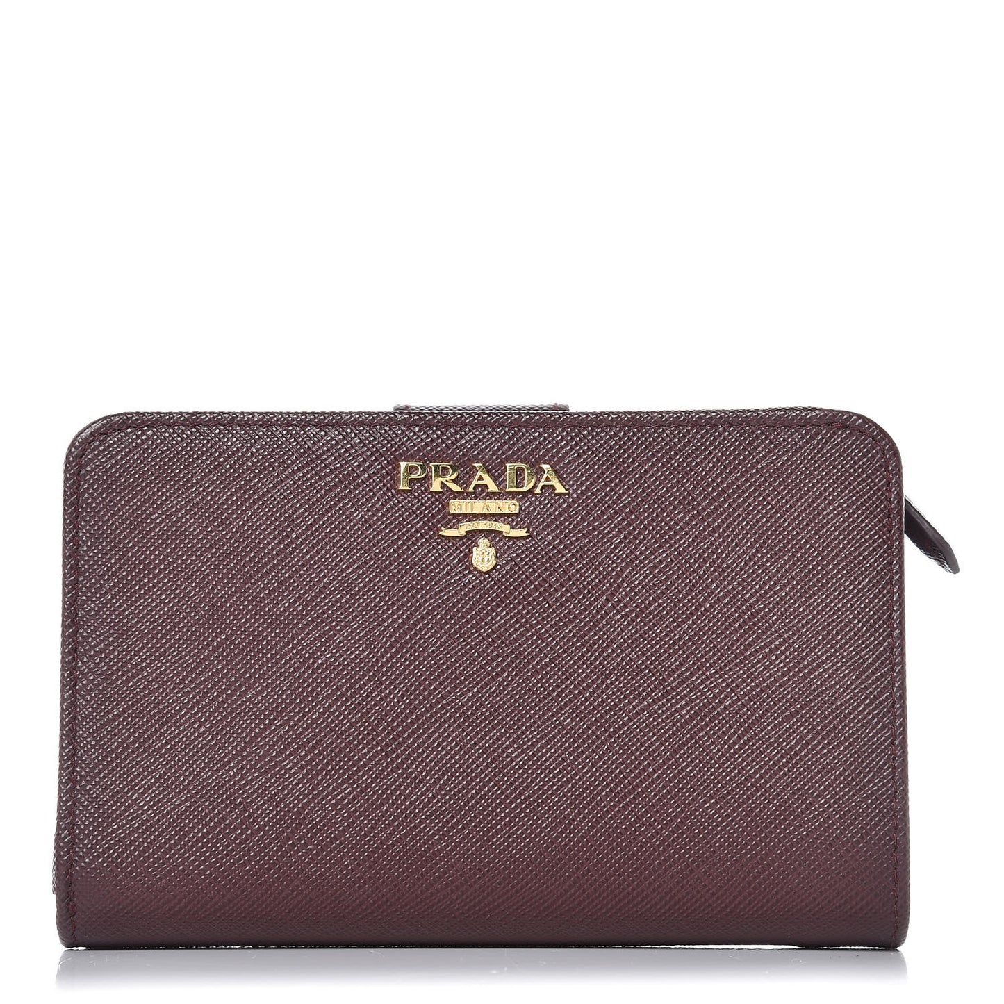 Saffiano Metal Compact Wallet Granato