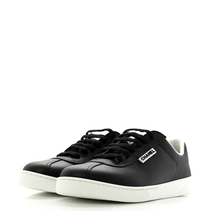 Chanel Calfskin CC Womens Sneakers 40 Black 5 of 10