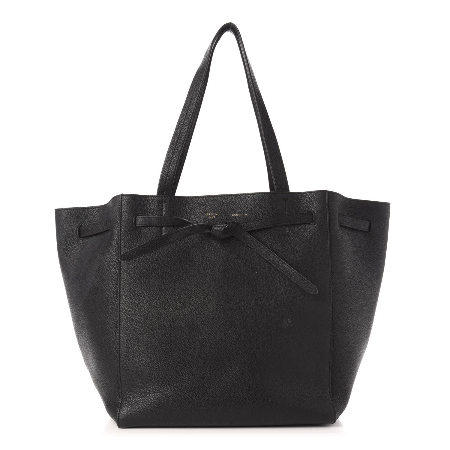 Celine Soft Grained Calfskin Small Belt Cabas Phantom Black 1 of 13