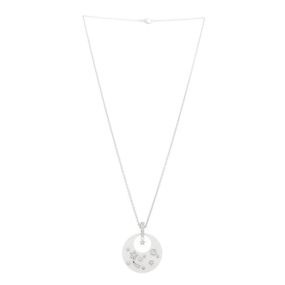 Chanel 18K White Gold Diamond Ceramic Ultra Pendant Necklace White 3 of 6