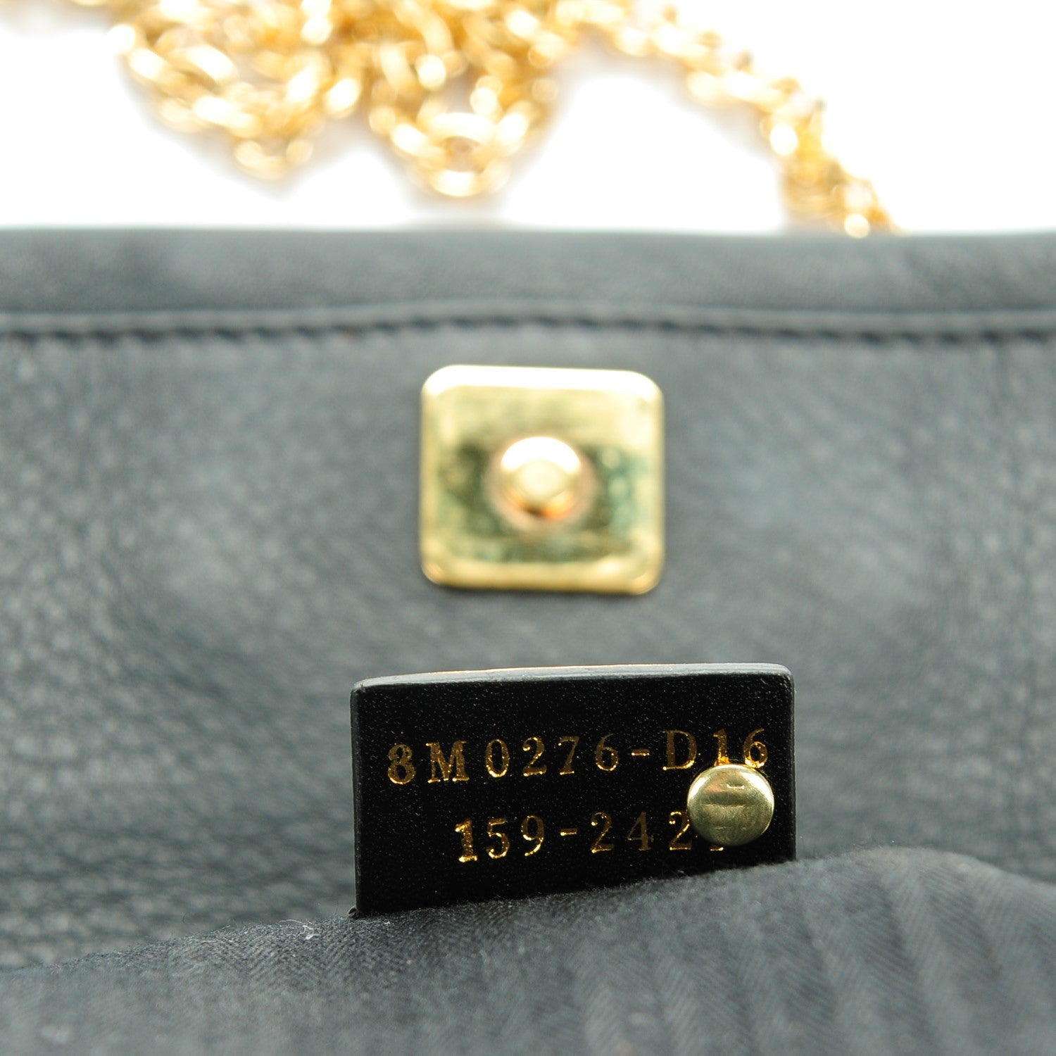 Fendi Vitello Flamingo Enamel Fendista Pouchette Crossbody Black 7 of 8
