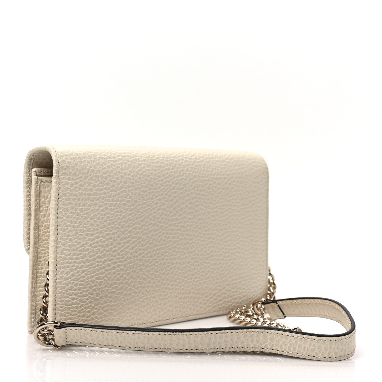 Gucci Dollar Calfskin Interlocking G Chain Wallet Ivoire 3 of 7