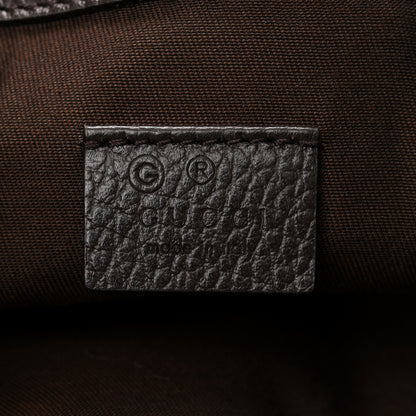 Gucci Monogram Dollar Calfskin O Drawstring Backpack Beige Ebony Testa di Moro Dark Chocolate 6 of 13