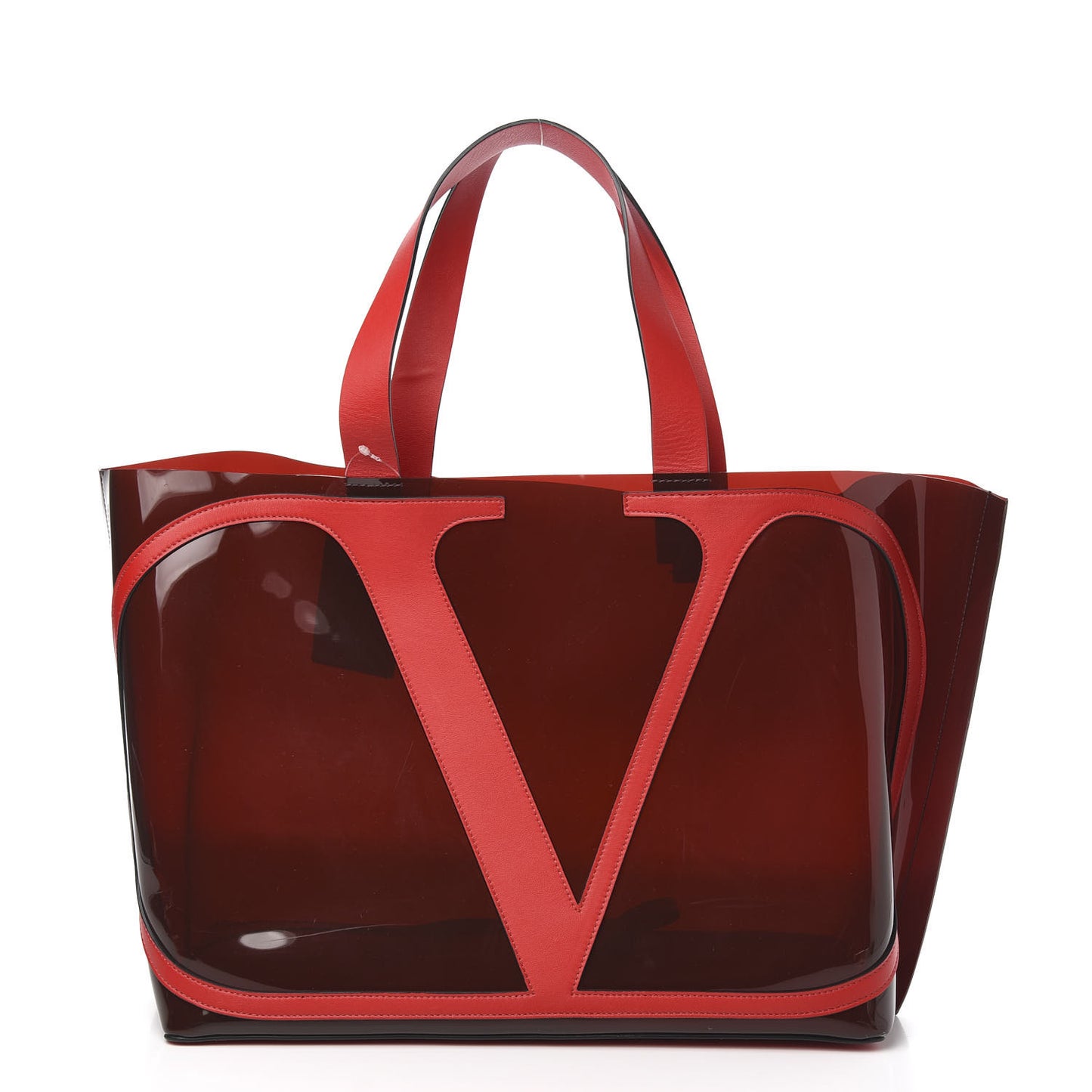 PVC Vlogo Escape Tote Red