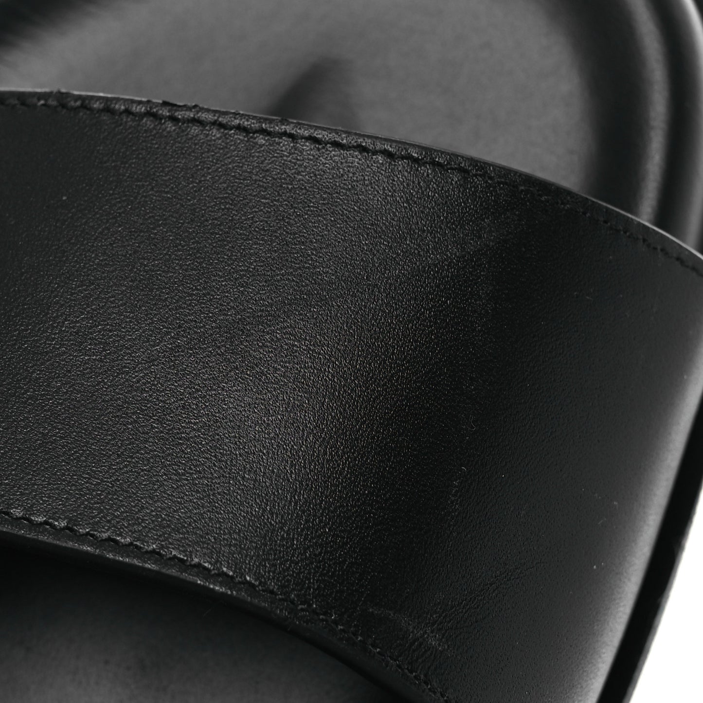 Calfskin Roman Stud Slide Sandals 37 Black