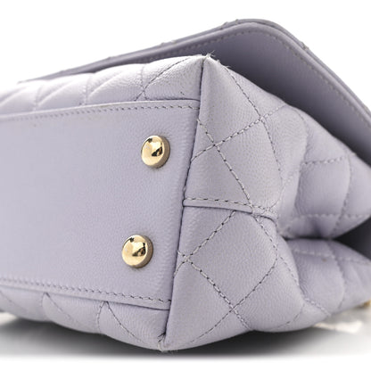 Chanel Caviar Quilted Extra Mini Coco Handle Flap Light Purple 10 of 12