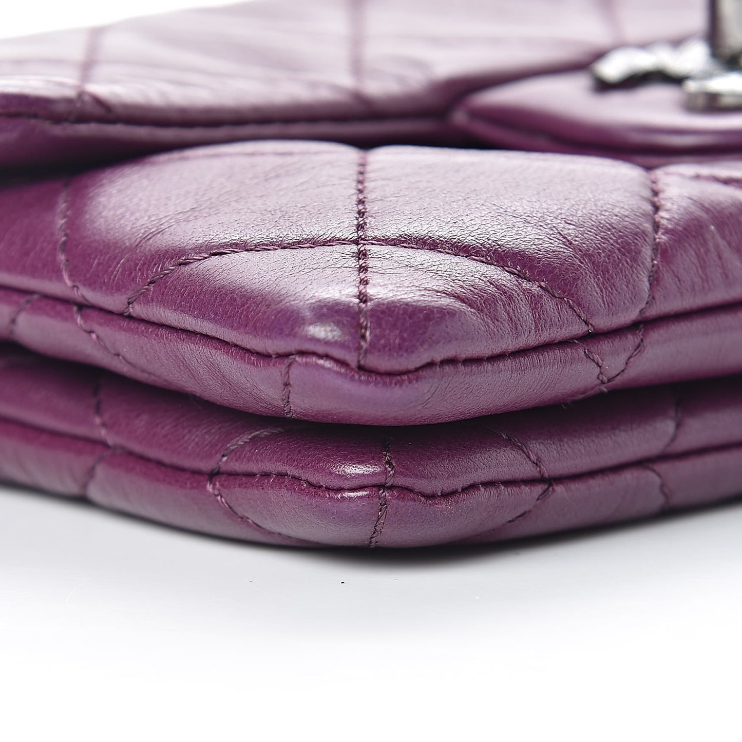 Lambskin Quilted Mini Mineral Nights Flap Crossbody Bag Purple