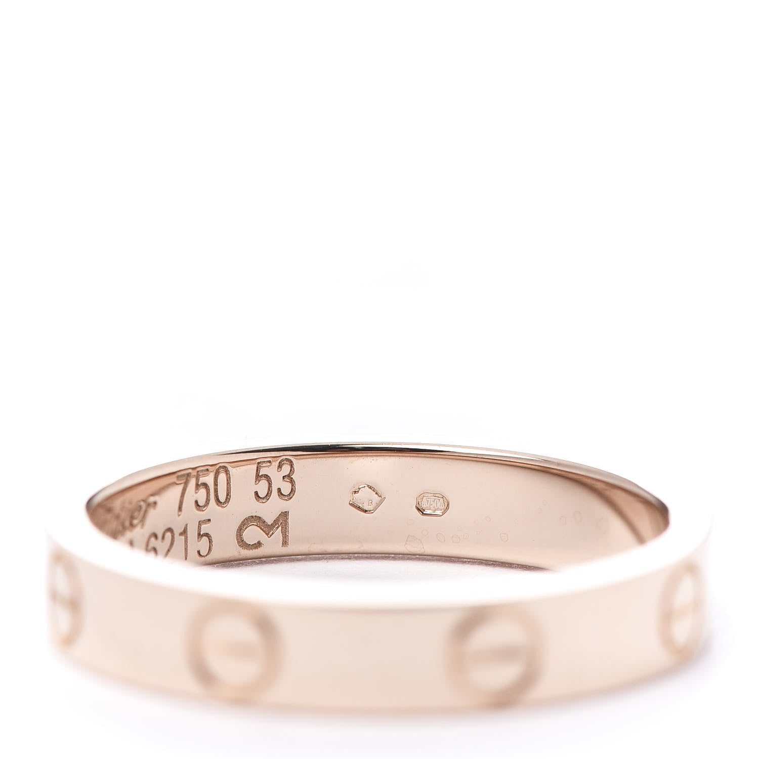 Cartier 18K Pink Gold 3.5mm LOVE Wedding Band Ring 53 6.25 5 of 6