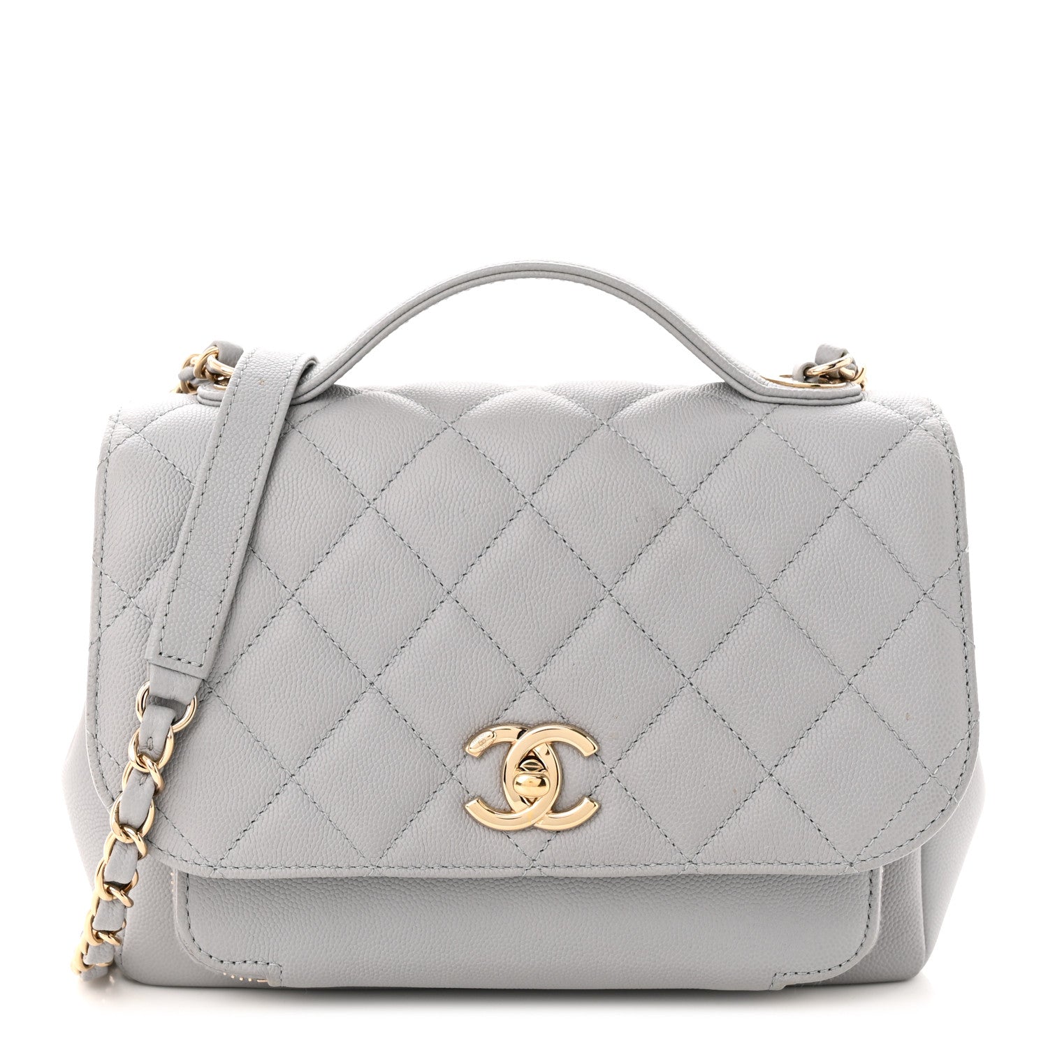 Chanel Caviar Quilted Medium Business Affinity Flap Grey 1 of 11