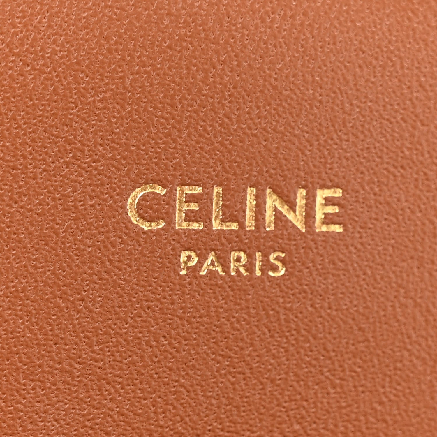 Celine Textile Calfskin Classique Triomphe Bag Natural Tan 6 of 13