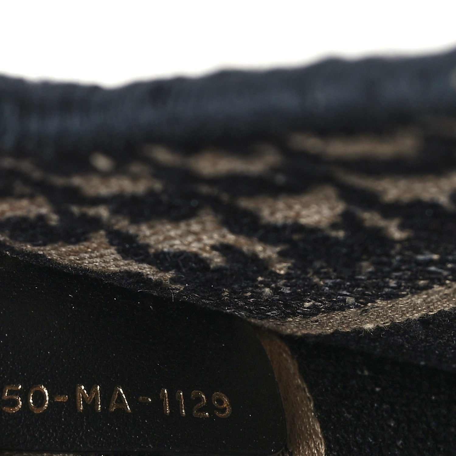 Christian Dior Canvas Houndstooth Embroidered Mini Book Tote Black 7 of 14