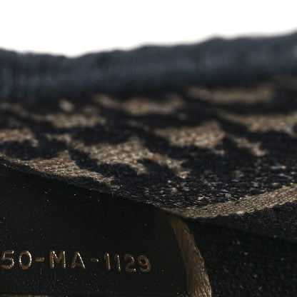 Christian Dior Canvas Houndstooth Embroidered Mini Book Tote Black 7 of 14