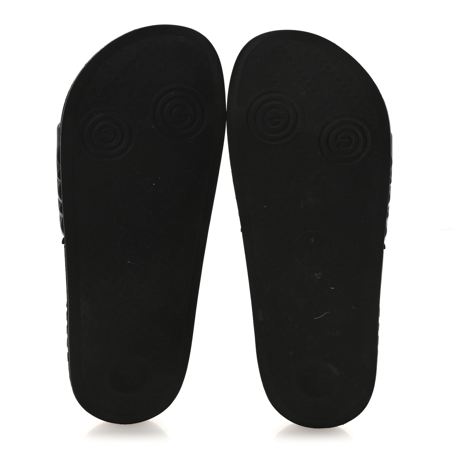 Gucci Rubber Matelasse Interlocking G Mens Slide Sandals 6 Black 6 of 7