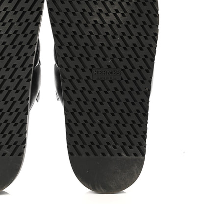 Hermes Nappa Extra Sandals 37 Black 6 of 10